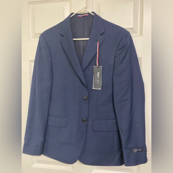 Tommy Hilfiger Men's Modern Fit Th Flex Stretch Solid Suit Jacket Brown Size 42 main image 1